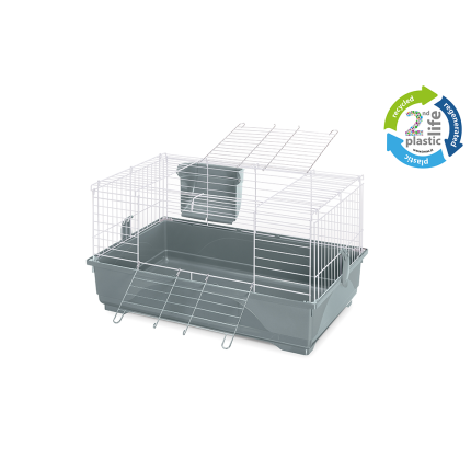 Imac cage pour cobaye/lapin - Easy 80 2NDL grise par 3 80 x 48,5 x 42 cm