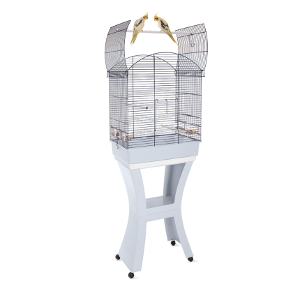 Imac cage pour oiseaux + pied Calla bleue nuit/grise