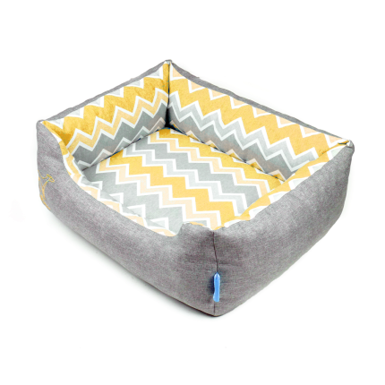 Luben Spring chevron corbeille L grise/moutarde