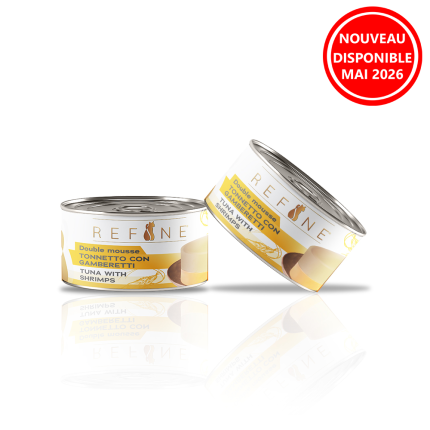 Refine chat Double mousse bte 85g thon avec poulet