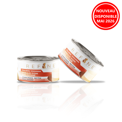 Refine chat Double mousse bte 85g filets de poulet avec foie de boeuf