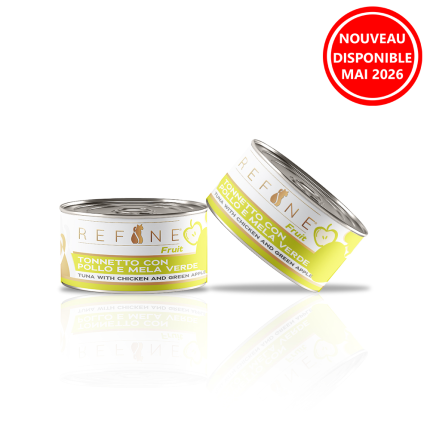 Refine chat Fruits bte 80g thon avec poulet et pommes vertes