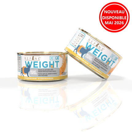 Refine chat Vet Diet contrôle poids bte 80g mousse poulet avec œufs