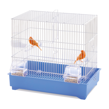 Imac cage pour oiseaux Cova 42 blanche/bleue