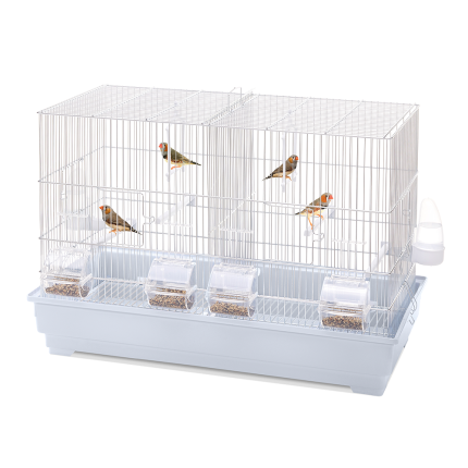 Imac cage pour oiseaux Cova 65 blanche/grise