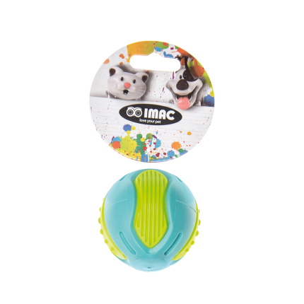 Imac jouet X-dog balle small en plastique TPR avec couineur 6,3 cm
