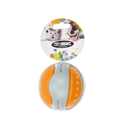 Imac jouet X-dog balle large en plastique TPR avec couineur 8 cm
