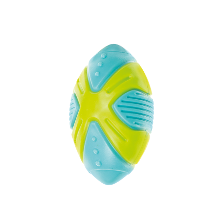 Imac jouet X-dog ballon rugby small en plastique TPR avec couineur 9,5 cm