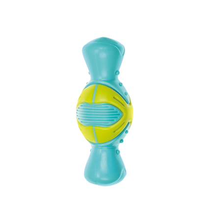 Imac jouet X-dog balle-os small en plastique TPR avec couineur 15,5 cm