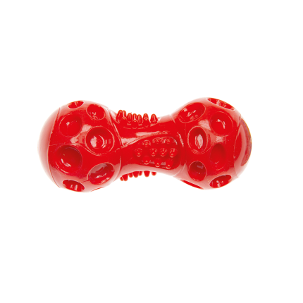 Os en TPR avec couineur 11,6 cm rouge