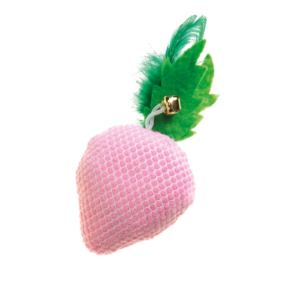 Imac jouet chat tissus fraise
