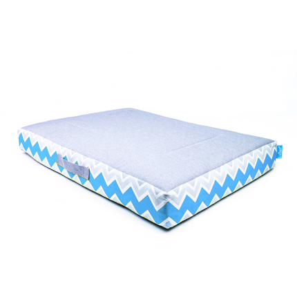 Luben Spring chevron coussin L bleu