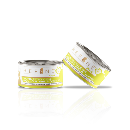 Refine chat Fruits bte 80g thon avec poulet et pommes vertes