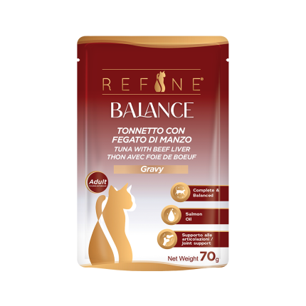 Refine chat Balance sachet 70g thon avec  foie de bœuf en sauce